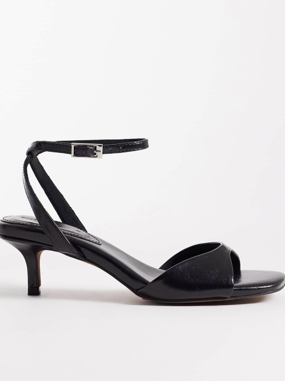 ASOS DESIGN Heartfelt Barely There Kitten Heel Sandals